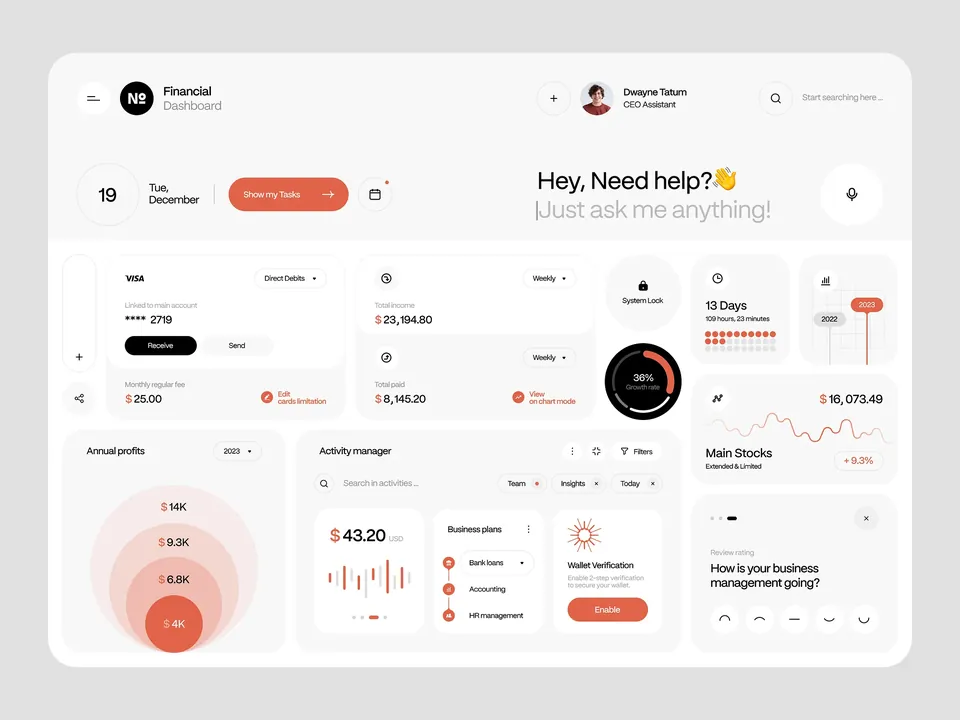 Lollypop Academy dashboard sample screen