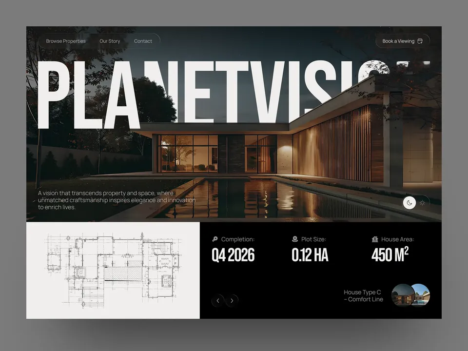 Popshot concept: architecture website