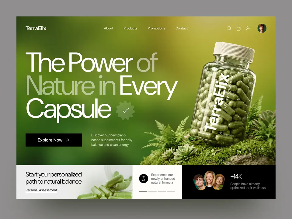 TerraElix supplement website hero
